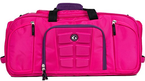 6 Pack Fitness Beast Bolsa de lona con sistema de gestión de comidas aislado, carbón y lima