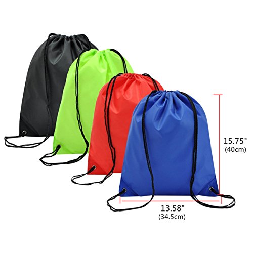 6 Pack Mochila Saco Bolsas de Cuerdas de Deporte Coolzon® Bolso Gimnasio de Nylon Gymsack Drawstring Bags Seca del Lazo Ocio de Viaje de Entrenamiento de Natación Playa Escuela