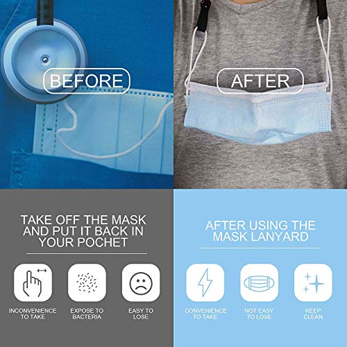 6 Pcs Cordón de Longitud Ajustable para Mascarilla, Cordón Correa Extensora de la Mas, Cordón Correa de Cuello, Cubierta Facial Ajustable Cordón, Alivia tus Orejas con las Cintas Colgantes Mascarillas 6 Pcs Cordón de Longitud Ajustable para Mascarilla, Cordón Correa Extensora de la Mas, Cordón Correa de Cuello, Cubierta Facial Ajustable Cordón, Alivia tus Orejas con las Cintas Colgantes Mascarillas