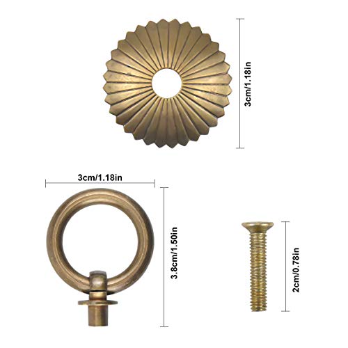 6 Piezas Pomos y Tiradores Vintage, Tiradores para Cajones, Tirador Manija Anillo para Muebles Armarios de Cocina Cajones de Comodas Antiguos Puertas (Negro) 6 Piezas Pomos y Tiradores Vintage, Tiradores para Cajones, Tirador Manija Anillo para Muebles Armarios de Cocina Cajones de Comodas Antiguos Puertas (Negro)