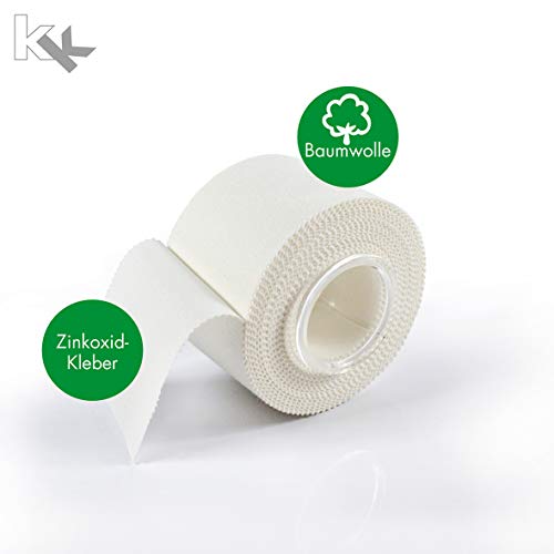 6 Rollos KK Cinta deportiva 3,8 cm x 10 m), color blanco 6 Rollos KK Cinta deportiva 3,8 cm x 10 m), color blanco