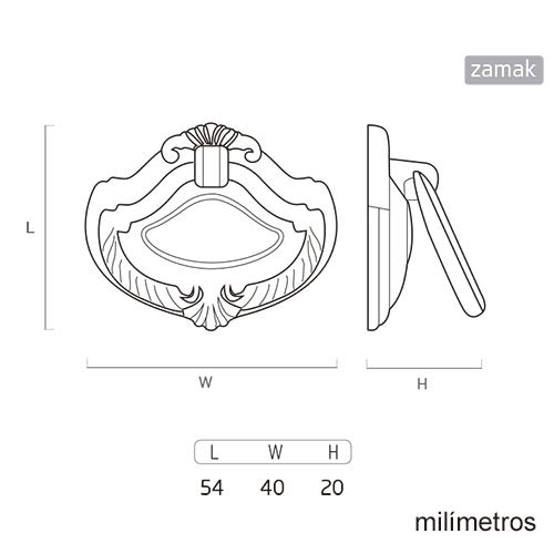 6 Un. TIRADOR Anilla bronce envejecido para Mueble 54x40MM 6 Un. TIRADOR Anilla bronce envejecido para Mueble 54x40MM