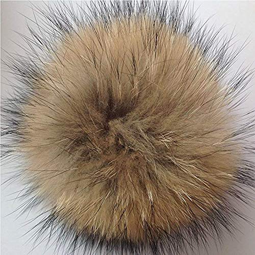 6 Unids 15 cm Faux Fox Fur Fluffy Pompom Ball con Botón de Presión Desmontable Hebilla Tejer Sombrero Accesorios para Punto Cuffed Beanie Ski Invierno Zapatos Zapatos Bufandas Bolsa