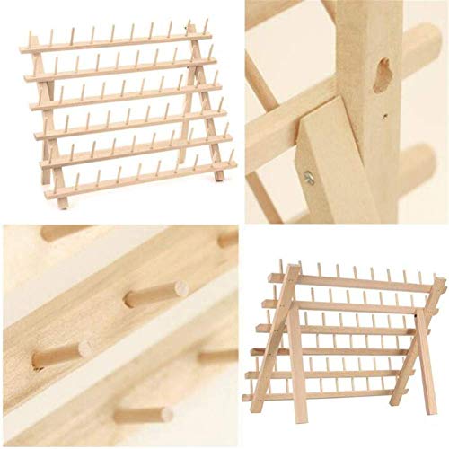 60 Carretes Hilo Rack Soporte, Madera Plegables Bobina Grande Estante de Almacenaje, Soporte Costura Piña Almacenamiento Organizador, Acolchado Bordado Canilla Herramientas Arte 60 Carretes Hilo Rack Soporte, Madera Plegables Bobina Grande Estante de Almacenaje, Soporte Costura Piña Almacenamiento Organizador, Acolchado Bordado Canilla Herramientas Arte