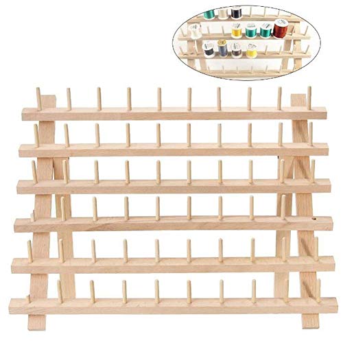 60 Carretes Hilo Rack Soporte, Madera Plegables Bobina Grande Estante de Almacenaje, Soporte Costura Piña Almacenamiento Organizador, Acolchado Bordado Canilla Herramientas Arte 60 Carretes Hilo Rack Soporte, Madera Plegables Bobina Grande Estante de Almacenaje, Soporte Costura Piña Almacenamiento Organizador, Acolchado Bordado Canilla Herramientas Arte