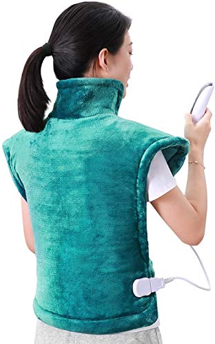 60 x 90cm Almohadilla Térmica Eléctrica para la Espalda, Hombros y Cuello Calentado con Tecnología de Calentamiento Rápido con 5 Niveles de Temperatura - Apagado Automático - Lavable a Máquina 60 x 90cm Almohadilla Térmica Eléctrica para la Espalda, Hombros y Cuello Calentado con Tecnología de Calentamiento Rápido con 5 Niveles de Temperatura - Apagado Automático - Lavable a Máquina