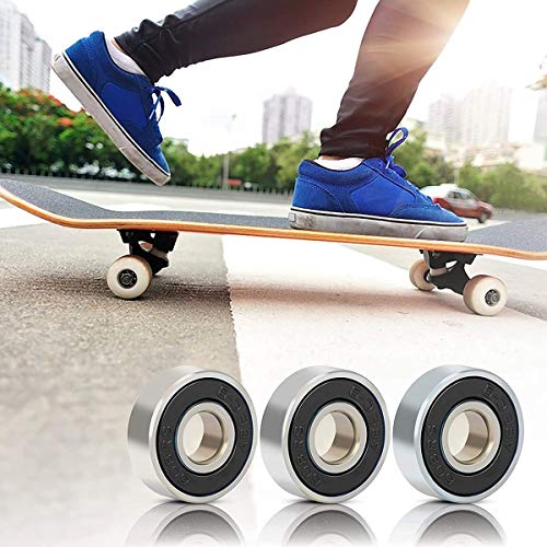 608RS Rodamientos de Bolas de Metal ABEC 9, 20 Unidades, Para Monopatín, Patinaje en Línea, 8 x 22 x 7 mm 608RS Rodamientos de Bolas de Metal ABEC 9, 20 Unidades, Para Monopatín, Patinaje en Línea, 8 x 22 x 7 mm
