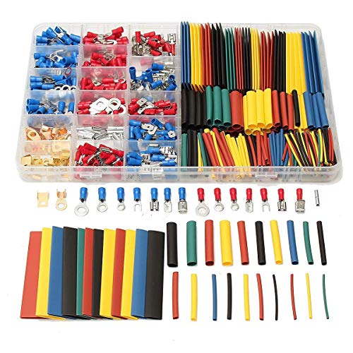 678Pcs alambre eléctrico de Terminales Set, 350 PCS crimpado Conectores Terminales Butt + 328 PCS 2: 1 termorretráctiles Surtido de aislamiento encogible manguitos Tubos Set 678Pcs alambre eléctrico de Terminales Set, 350 PCS crimpado Conectores Terminales Butt + 328 PCS 2: 1 termorretráctiles Surtido de aislamiento encogible manguitos Tubos Set