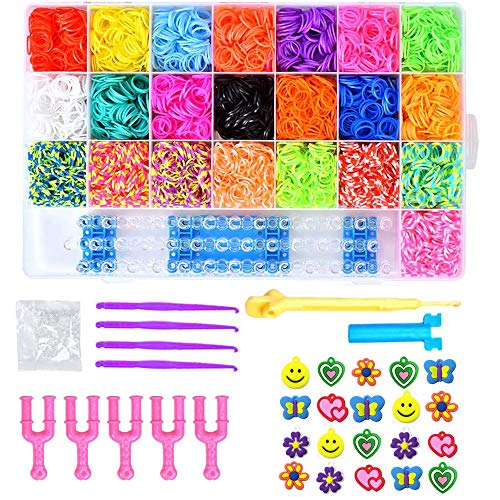 6800PCS DIY Bandas de Goma Loom Bandas Conjunto, Kit de Pulseras con Bandas de Telar Pulsera Collar Herramienta de Tejer Bandas de Goma(22 Colores) 6800PCS DIY Bandas de Goma Loom Bandas Conjunto, Kit de Pulseras con Bandas de Telar Pulsera Collar Herramienta de Tejer Bandas de Goma(22 Colores)