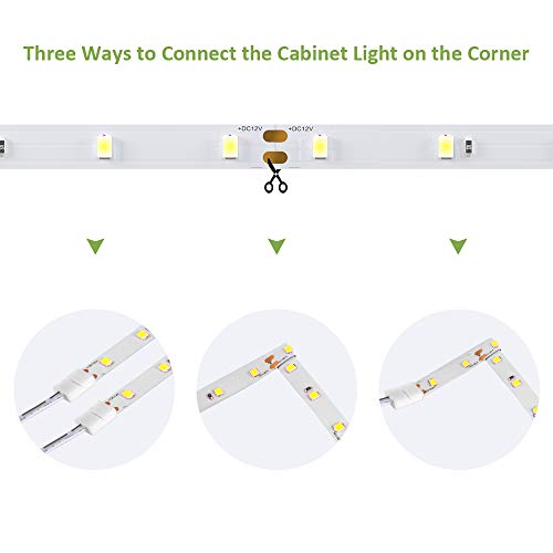 6M Tiras LED Regulables 12V, Ustellar 360 LEDs Clips 1800lm, Tira LED Luz Blanco Frío 6000K, LED Mano Sensor Movimiento Enchufe, Decoración Iluminación Ambiental para Gabinete, Armario