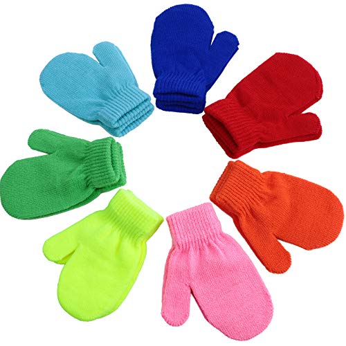 7 Pares Guantes de Niños Bebés Unisexos Mitones de Dedo Completo de Estirar Guantes de Punto Cálidos de Invierno para Bebé Niños 7 Pares Guantes de Niños Bebés Unisexos Mitones de Dedo Completo de Estirar Guantes de Punto Cálidos de Invierno para Bebé Niños