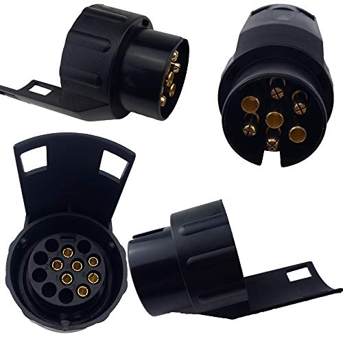 7 Pin a 13 Pin Adaptador Conector 12V Adaptador para Enchufe de Remolque,Gancho de Remolque Electrico Convertidor 7 Pin a 13 Pin Adaptador Conector de Enchufe para RV, Coche, Barco, Remolque, Barco