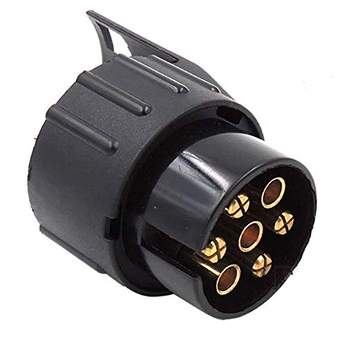 7 Pin a 13 Pin Adaptador Conector 12V Adaptador para Enchufe de Remolque,Gancho de Remolque Electrico Convertidor 7 Pin a 13 Pin Adaptador Conector de Enchufe para RV, Coche, Barco, Remolque, Barco