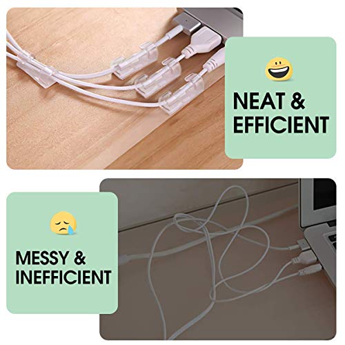 70X Grapas de Pared para Cable, AGPTEK Organizador de Cables Clips de Cables con Tornillos y Adhesivo para Cables Electricos de USB, Audio para Hogar, Oficina, Coche y Taller, Transpariente 70X Grapas de Pared para Cable, AGPTEK Organizador de Cables Clips de Cables con Tornillos y Adhesivo para Cables Electricos de USB, Audio para Hogar, Oficina, Coche y Taller, Transpariente