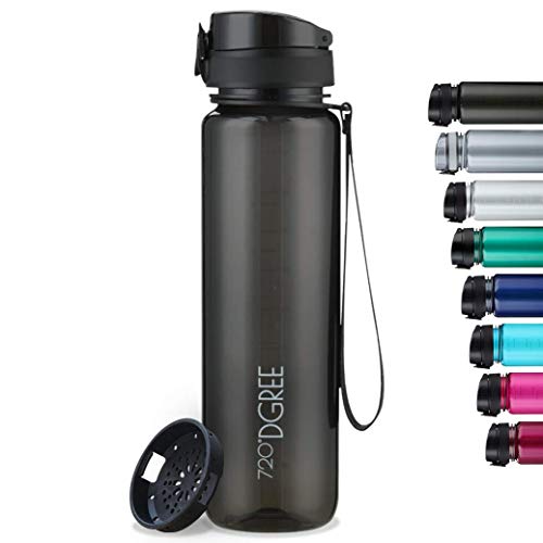 720°DGREE Botella de Agua uberBottle – 1 litro, 1l, 1000ml, Rojo translúcido | Novedosa Botella Deportiva | para niños, Fitness, Bicicleta, Deportes, fútbol, guardería, Escuela, pequeños, antigoteo 720°DGREE Botella de Agua uberBottle – 1 litro, 1l, 1000ml, Rojo translúcido | Novedosa Botella Deportiva | para niños, Fitness, Bicicleta, Deportes, fútbol, guardería, Escuela, pequeños, antigoteo