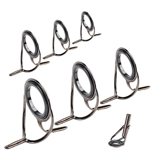 7pcs GuĆas de CaƱas de Pescar TamaƱo Mixto Kit de Reparación Anillas Pesca Accesorios para CaƱa de Pescar Juego de 7 Piezas Diferentes 7pcs GuĆas de CaƱas de Pescar TamaƱo Mixto Kit de Reparación Anillas Pesca Accesorios para CaƱa de Pescar Juego de 7 Piezas Diferentes