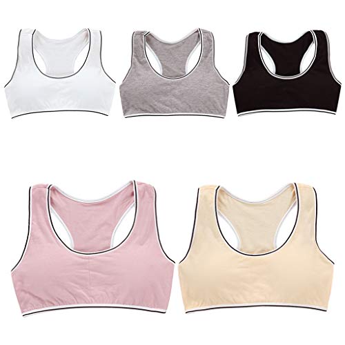 8-16 años Algodón de Las Chicas jóvenes y Spandex Entrenamiento Deportivo Sujetadores Pubertad Niños Ropa Interior Suave y Transpirable Niños Adolescentes Chaleco sin Mangas Tops Color sólido 7# 8-16 años Algodón de Las Chicas jóvenes y Spandex Entrenamiento Deportivo Sujetadores Pubertad Niños Ropa Interior Suave y Transpirable Niños Adolescentes Chaleco sin Mangas Tops Color sólido 7#