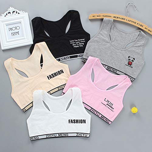 8-16 años Algodón de Las Muchachas jóvenes Entrenamiento Deportivo Sujetadores Pubertad Niños Ropa Interior Suave y Transpirable Niños Adolescentes Chaleco sin Mangas Tops Ropa Letras y Color sólido 8-16 años Algodón de Las Muchachas jóvenes Entrenamiento Deportivo Sujetadores Pubertad Niños Ropa Interior Suave y Transpirable Niños Adolescentes Chaleco sin Mangas Tops Ropa Letras y Color sólido