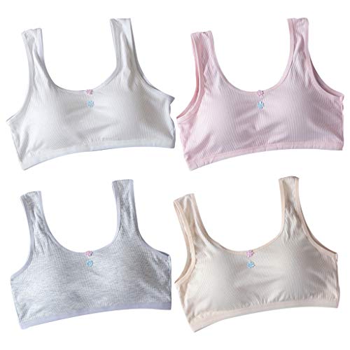 8-16 años Algodón para niñas jóvenes Entrenamiento Deportivo Sujetadores Pubertad Niños Ropa Interior Suave y Transpirable Niños Adolescentes Chaleco sin Mangas Tops Ropa Color sólido y Flores 8-16 años Algodón para niñas jóvenes Entrenamiento Deportivo Sujetadores Pubertad Niños Ropa Interior Suave y Transpirable Niños Adolescentes Chaleco sin Mangas Tops Ropa Color sólido y Flores