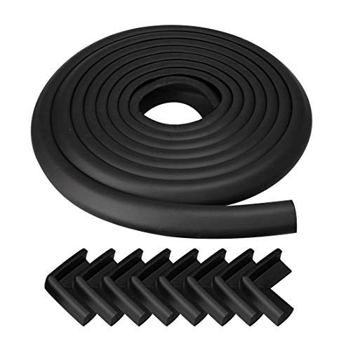 8 cojines esquineros en forma de L, suaves en forma de L, para proteger los bordes de espuma, muebles, mesa de oficina, funda de protección para parachoques, color negro 8 cojines esquineros en forma de L, suaves en forma de L, para proteger los bordes de espuma, muebles, mesa de oficina, funda de protección para parachoques, color negro
