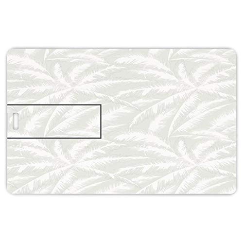 8 GB Unidades flash USB flash Decoración abstracta Forma de tarjeta de crédito bancaria Clave comercial U Disco de almacenamiento Memory Stick Sketchy Palm Leaves Jungle Foliage Tropical Eco Exotic Br