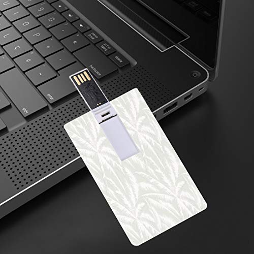 8 GB Unidades flash USB flash Decoración abstracta Forma de tarjeta de crédito bancaria Clave comercial U Disco de almacenamiento Memory Stick Sketchy Palm Leaves Jungle Foliage Tropical Eco Exotic Br