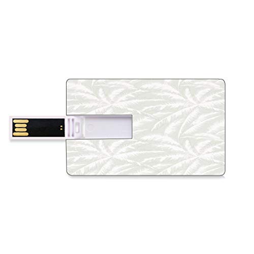 8 GB Unidades flash USB flash Decoración abstracta Forma de tarjeta de crédito bancaria Clave comercial U Disco de almacenamiento Memory Stick Sketchy Palm Leaves Jungle Foliage Tropical Eco Exotic Br