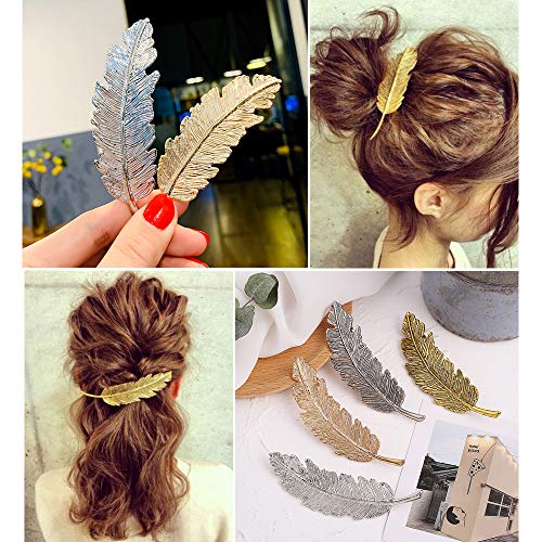 8 Horquillas Pelo Mujer Clips Pasadores Pinzas Adornos Accesorios Cabello Dorado Plata Bronce