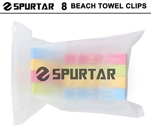 8 pcs Grandes Playa Toalla Clips Pinzas de Plástico Fuerte Resistentes al Viento, Brillante Color Clips para la Ropa Pesada y el Lavarse