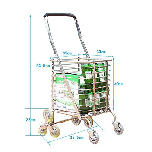 8 Ruedas Que suben Escaleras Carrito de la Compra Carretilla de Aluminio Tres Ruedas Furgonetas domésticas Ligero Plegable 8 Ruedas Que suben Escaleras Carrito de la Compra Carretilla de Aluminio Tres Ruedas Furgonetas domésticas Ligero Plegable