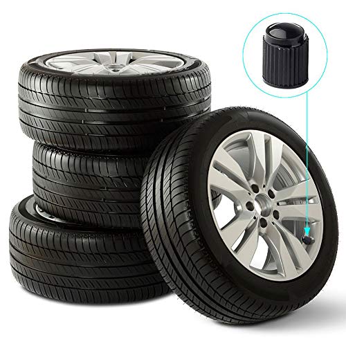 8 tapones de válvula para neumáticos, de plástico, para coche, con anillo de sellado para SUV, moto, camiones, bicicletas, color negro 8 tapones de válvula para neumáticos, de plástico, para coche, con anillo de sellado para SUV, moto, camiones, bicicletas, color negro