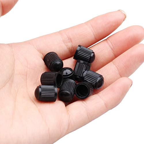 8 tapones de válvula para neumáticos, de plástico, para coche, con anillo de sellado para SUV, moto, camiones, bicicletas, color negro 8 tapones de válvula para neumáticos, de plástico, para coche, con anillo de sellado para SUV, moto, camiones, bicicletas, color negro