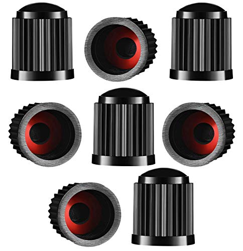 8 tapones de válvula para neumáticos, de plástico, para coche, con anillo de sellado para SUV, moto, camiones, bicicletas, color negro 8 tapones de válvula para neumáticos, de plástico, para coche, con anillo de sellado para SUV, moto, camiones, bicicletas, color negro