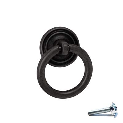 8 Un. TIRADOR Anilla negro óxido Cajón Mueble clásico - Diámetro 32MM 8 Un. TIRADOR Anilla negro óxido Cajón Mueble clásico - Diámetro 32MM