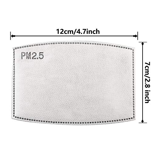 80Pcs filtros pm2.5 reemplazables filtros de carbón activado