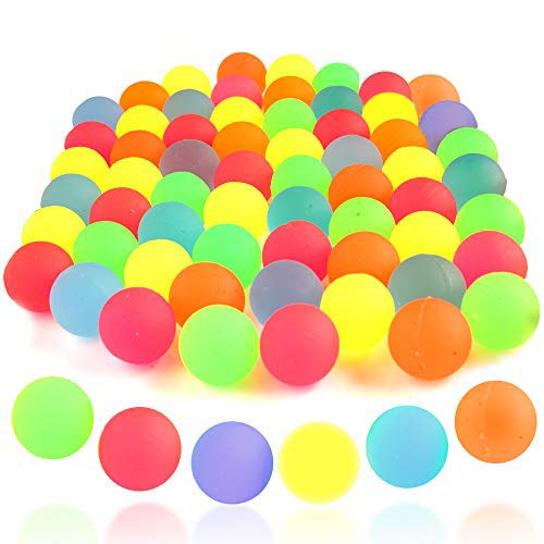 85 Mini Juguetes de Pelotas Saltarinas de Neón, Pequeñas Bolas Rebotadoras de Goma para Niños, 25mm| No Tóxico, Colores Vibrantes|Rellenos Piñata Bolsas Regalo Fiesta Cumpleaños Navidad Halloween.