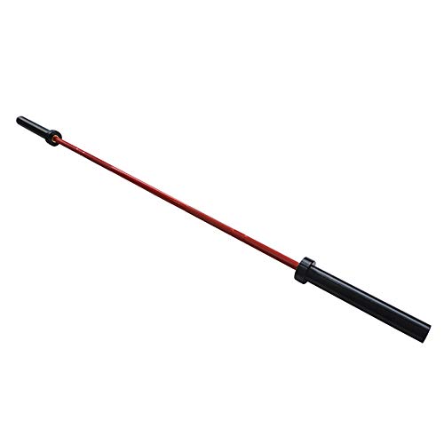 86 Pulgadas Barra Olímpica 50mm,Barra de musculación,Acero sólido Barra de Pesas Barra Z,Barra de Fitness,Body Pump,Entrenamiento en el Hogar,Acero Resistente,Fitness Barra de Gimnas(Color:Red 220cm)