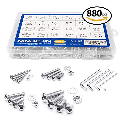 880 Piezas M2 M3 M4 M5 Acero Inoxidable Precisa Allen Métricas de cabeza Tapa de rosca, redondos planos de Tornillos y tuercas y arandelas Assortment Kit Tornillo Llave Juegos de pernos con tuerca 880 Piezas M2 M3 M4 M5 Acero Inoxidable Precisa Allen Métricas de cabeza Tapa de rosca, redondos planos de Tornillos y tuercas y arandelas Assortment Kit Tornillo Llave Juegos de pernos con tuerca