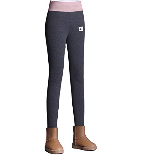 88AMZ Leggins Termicos Invierno Mujer, Elásticos Forrado de Terciopelo Grueso Calientes Bragas Calientes Leggins Termicos Mujer (Gris Oscuro, S)