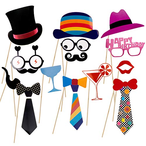 90 Pcs DIY Photo Booth, Comius Nuevo Estilo Photocall Atrezzo Favorecer Incluyendo cómica divertida creativa Bigotes Gafas Pelo Arcos Sombreros labios 90 Pcs DIY Photo Booth, Comius Nuevo Estilo Photocall Atrezzo Favorecer Incluyendo cómica divertida creativa Bigotes Gafas Pelo Arcos Sombreros labios
