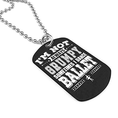 90ioup Sometimes I Dance Ballet Militar collar perro placa cadena de acero inoxidable colgante llavero 90ioup Sometimes I Dance Ballet Militar collar perro placa cadena de acero inoxidable colgante llavero