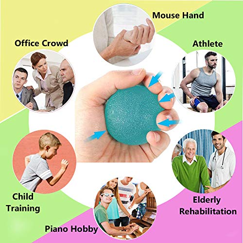 A 3 Pelota Rehabilitacion Mano, Pelota Antiestres Pelotas Ejercicio Manos, Antiestres Ejercitar para Fisioterapia, Tratamiento de Manos, Alivio del estrés, 3 Niveles de Resistencia, 3 Colores A 3 Pelota Rehabilitacion Mano, Pelota Antiestres Pelotas Ejercicio Manos, Antiestres Ejercitar para Fisioterapia, Tratamiento de Manos, Alivio del estrés, 3 Niveles de Resistencia, 3 Colores