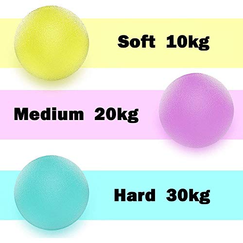 A 3 Pelota Rehabilitacion Mano, Pelota Antiestres Pelotas Ejercicio Manos, Antiestres Ejercitar para Fisioterapia, Tratamiento de Manos, Alivio del estrés, 3 Niveles de Resistencia, 3 Colores A 3 Pelota Rehabilitacion Mano, Pelota Antiestres Pelotas Ejercicio Manos, Antiestres Ejercitar para Fisioterapia, Tratamiento de Manos, Alivio del estrés, 3 Niveles de Resistencia, 3 Colores