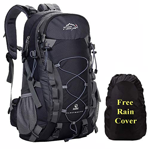 A AM SeaBlue Mochila de Senderismo Impermeable Mochilas de Marcha para Deportes y Aire Libre,Viajes Alpinismo Acampar Hiking Backpack con Funda de Lluvia