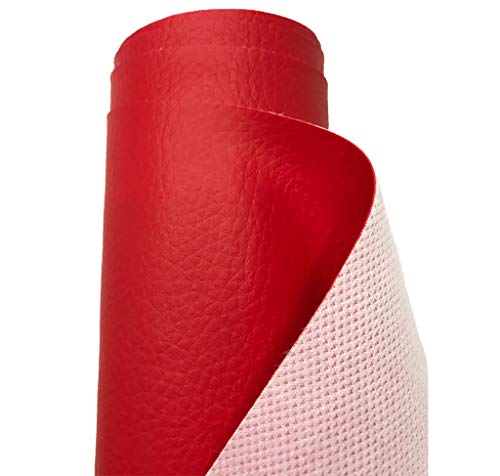 A-Express Tela de grano de cuero de imitación material texturizado por tapizar, Polipiel, Manualidades, vinilo, Cojines o forrar Objetos - Rojo 2 Metro 200cm x 140cm A-Express Tela de grano de cuero de imitación material texturizado por tapizar, Polipiel, Manualidades, vinilo, Cojines o forrar Objetos - Rojo 2 Metro 200cm x 140cm