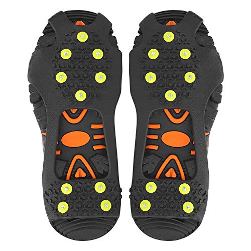 A sixx Crampones de Clavos de Escalada, Tacos de tracción Antideslizantes para Nieve en Hielo, Caminata Ligera Profesional Universal para Escalada, Senderismo sobre Nieve y(M:36-38)