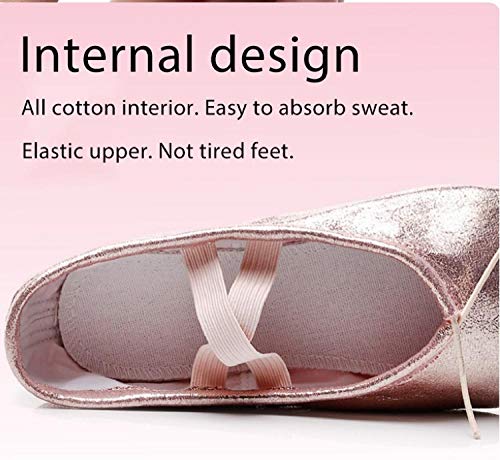 A_Yoga Gym Zapatillas Planas Oro PU Ballet Pointe Zapatos Zapatos de Baile para niñas niños Mujeres Profesor Yoga Ballet Zapatos de Baile Zapatos de Lona-Oro_36 A_Yoga Gym Zapatillas Planas Oro PU Ballet Pointe Zapatos Zapatos de Baile para niñas niños Mujeres Profesor Yoga Ballet Zapatos de Baile Zapatos de Lona-Oro_36