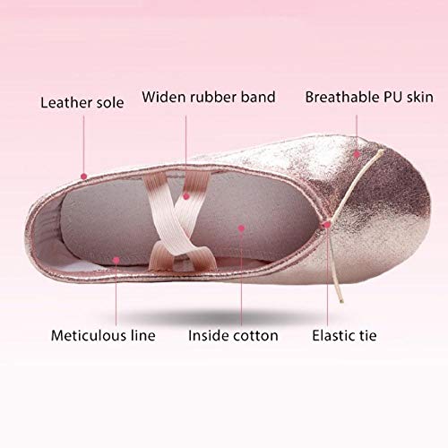 A_Yoga Gym Zapatillas Planas Oro PU Ballet Pointe Zapatos Zapatos de Baile para niñas niños Mujeres Profesor Yoga Ballet Zapatos de Baile Zapatos de Lona-Oro_36 A_Yoga Gym Zapatillas Planas Oro PU Ballet Pointe Zapatos Zapatos de Baile para niñas niños Mujeres Profesor Yoga Ballet Zapatos de Baile Zapatos de Lona-Oro_36