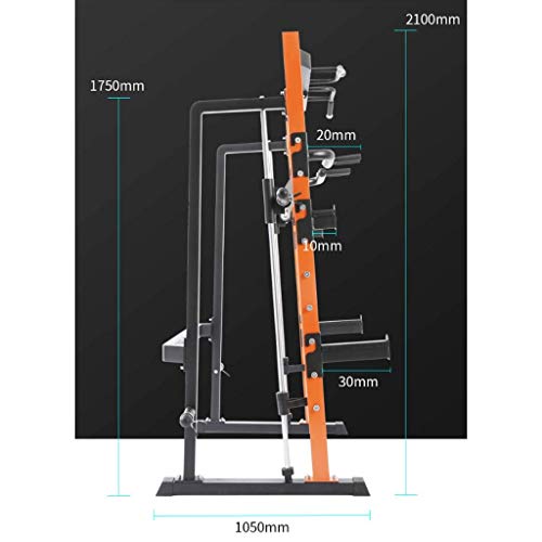 AABBC Estante para Sentadillas Jaula para Levantamiento de Pesas Barra para Banco Soporte de pórtico Estante para Sentadillas Contador Máquina Smith equilibrada Equipo de Entrenamiento Completo Eq