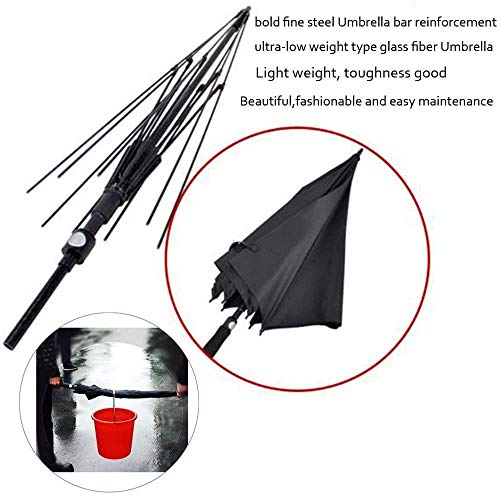 AAGYJ Paraguas Grande de 150 cm Paraguas de Golf Grande Automático Abierto A Prueba de Viento Impermeable Protección contra la Lluvia Palo Sombrillas Sombrilla Sombrilla,Negro